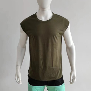Gym Fitness Wear canottiera da palestra muscolatura misura orlo curvo camicie Fitness <span class=keywords><strong>abbigliamento</strong></span> da allenamento canottiere da uomo - Product Image 5