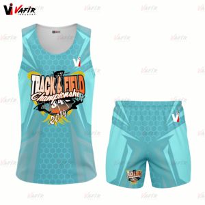 Juegos de uniformes de campo de pista ligeros transpirables con logotipo personalizado para jugadores de equipo de correr de calentamiento de verano unisex sublimación digital - Product Image 3