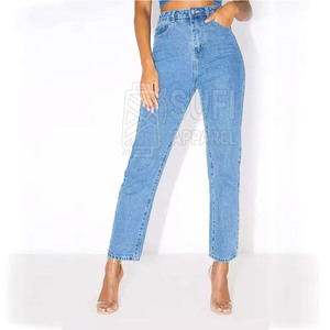 Pantalones Vaqueros de Mujer al por Mayor, Hechos a Medida, de Invierno, Cintura Media, Cierre de Botones, Diseño Único, 100% Algodón Ecológico - Product Image 1