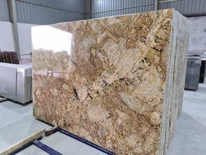 Superficie pulida de losa de granito de oro de Alaska de diseño moderno - Product Image 5