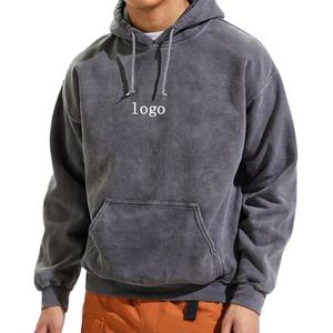 เสื้อฮู้ดแบบสวมหัวเสื้อมีฮู้ดแบบวินเทจผ้าคอตตอน100% ปรับแต่งได้ - Product Image 5