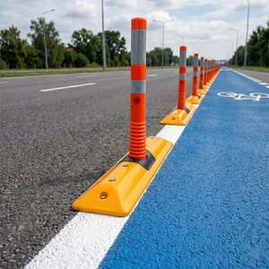 Botón de Demarcación de Carriles de 100 x 75 cm con Barrera de Seguridad Delimitadora para la Gestión del Tráfico Vial - Product Image 2