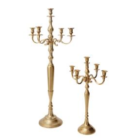 Candélabres en métal couleur cuivre élégants fabriqués à la main à 5 bras de grande taille candélabres de pièce maîtresse fournisseur candélabres en métal les plus vendus - Product Image 5