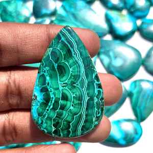 Lote de cabujón de malaquita crisocola, venta al por mayor, piedras preciosas raras naturales, calidad de grado superior - Product Image 3