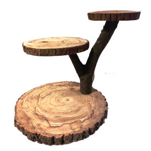 Support de gâteau en bois rond à 3 niveaux de couleur crème Top vente détachable professionnel et romantique fait à la main nouveauté - Product Image 5