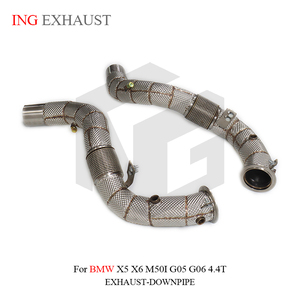 Système d'échappement ING pour <span class=keywords><strong>BMW</strong></span> X5 Xdrive50i, downpipes 2019, en acier inoxydable, pour <span class=keywords><strong>BMW</strong></span> X5 X6 <span class=keywords><strong>M50i</strong></span> G05 G06 4.4T - Product Image 5