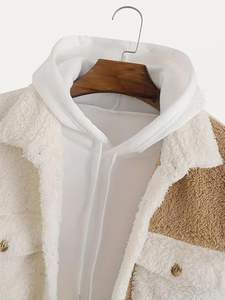 Abrigo de Lana a Cuadros Unisex con Bolsillos de Solapa, Manga Larga, Cuello Camisero, Chaqueta de Invierno - Product Image 4