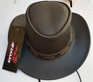 Sombrero de estilo occidental australiano de lujo Unisex 2025 de cuero genuino con grano de vaquero para hombres y mujeres - Product Image 4