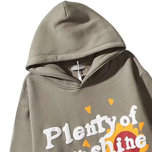 Nuevo último estilo de gran tamaño personalizado peso pesado Puff estampado sudaderas con capucha Unisex recortada francés Terry en blanco liso hombres Sudadera con capucha y sudadera - Product Image 2