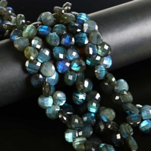 Cuentas redondas lisas de labradorita brillante, cuentas de piedras preciosas de labradorita natural, tamaño de 5-7 mm, hebra completa de 16 pulgadas para la fabricación de joyas. - Product Image 1