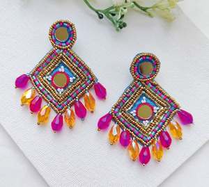 Aretes de Cuentas Hechos a Mano, Diseños y Estilos Personalizados, Aretes de Cuentas Múltiples para Mujer, Joyería Festiva para Fiestas al Mejor Precio - Product Image 4