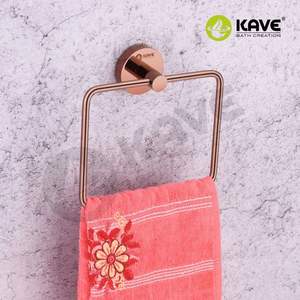 Rond de serviette carré de luxe en acier inoxydable rose doré porte-papier hygiénique élégant design moderne durable hôtel usage domestique - Product Image 2