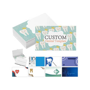 Logotipo personalizado Tarjetas de visita Pequeñas empresas Impresión a doble cara Diseño único inspirado en el yoga Plantilla de papel Cuidado de los dientes del dentista - Product Image 1