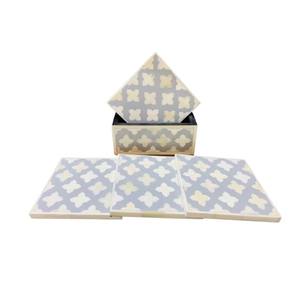 Customized Design Wooden Tea Coaster and Cup Mat Bone Inlay Artisan Craft for Home Table Use - Product Image 6