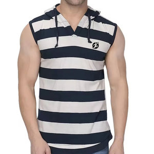 Top Quality Men Active Wear <b>Sleeveless</b> <b>Hoodies</b> Cotton/Polyester Front Hand Pockets <b>Hoodies</b> With Customizable Fabric - Product Image 1