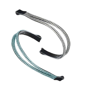 Bridas de Cuero Vacuno Genuino para Caballos, Banda Frontal Brillante para Caballos, Brida Premium con Cristales - Product Image 6