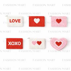 Porte-monnaie artisanal en perles, motif amour et cœur, mini portefeuille pour la Saint-Valentin - Product Image 5