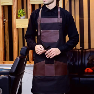 Delantales de Alta Calidad al por Mayor, Delantal de Barbería con Bolsillos de Cuero, Delantal de Peluquería Hecho en Pakistán - Product Image 2