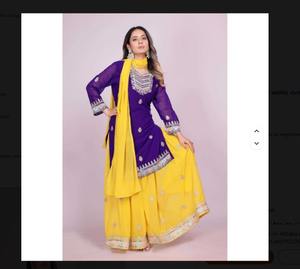 ชุดปาร์ตี้ดูดีไซน์เนอร์กับพื้นล่างด้วย dupatta - Product Image 4