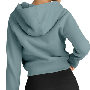 Sudadera Corta de Punto de Alta Calidad, Estilo Casual Urbano, Hombros Caídos, Transpirable y Ecológica para Mujer - Product Image 2