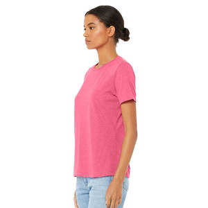 T-shirt à col rond en toile Bella T-shirts décontractés à manches courtes unis respirants - Product Image 2