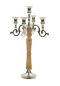 Bougeoir fait main en aluminium unique de bougeoir avec le finissage en laiton naturel pour la décoration de table - Product Image 2