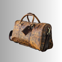 Sac de voyage de luxe vintage en cuir Crazy Horse pour homme, sac de sport, sac de week-end, imperméable, compartiment à chaussures, cuir véritable
