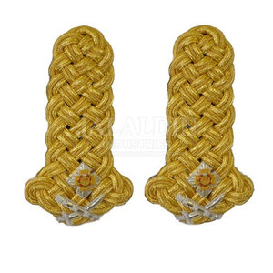 Custom Made Gold Embroidered 3D Sew-On Canvas Fabric Shoulder Cords & Badges-Uniform <b>Accessories</b> for Fashion Style Epaulettes - Product Image 6