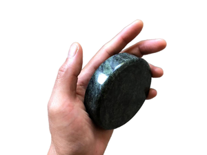 Peso de papel de mármol de piedra verde oscuro, pisapapeles de cristal de piedra, pisapapeles de piedra natural - Product Image 6