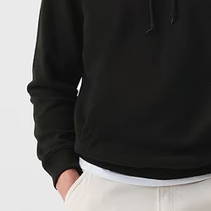 Sudadera con Capucha para Hombre, Corte Holgado, Color Sólido, Diseño Básico Informal con Bolsillos Tipo Canguro y Diseño de Logotipo Personalizable con Capucha 2026 - Product Image 3
