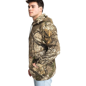 Sudadera con Capucha de Camuflaje, 100% Algodón, Invierno, Felpa Suave, Cálida, Cómoda, Informal para Exteriores, Transpirable, Ropa Urbana, Diseño Estampado - Product Image 2