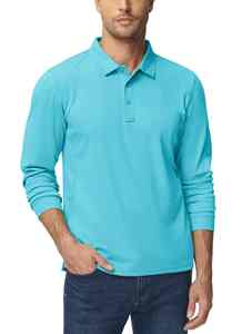 เสื้อโปโลแขนยาวสำหรับผู้ชายทำขึ้นเพื่อความสบายใช้งานได้ยาวนานและเป็นทางการอย่างมีสไตล์เพื่อความอเนกประสงค์ - Product Image 2