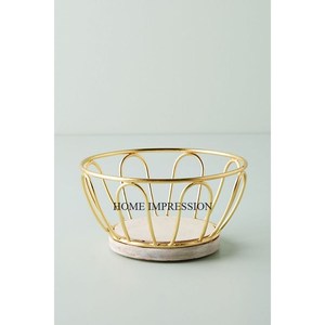 ตะกร้าผลไม้และขนมปังโลหะชุบทองดีไซน์สุดสร้างสรรค์ไม่เหมือนใครทันสมัย - Product Image 2