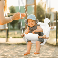 Chunlei OEM toile sécurisée hamac intérieur et extérieur temporaire balançoire suspendue en bois pour bébé
