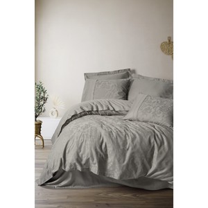 Cotton Box Double Jacquard Satin <b>Comforter</b> <b>Set</b> Floral Home Dcor with Elegant Vizon Design - Product Image 1