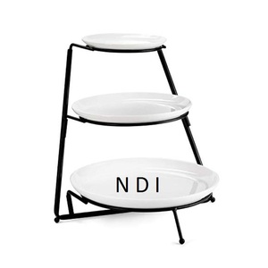 White Powder Coated Top <b>Set</b> Of 2 Round Shape Aluminium Metal Base <b>Cake</b> <b>Stand</b> Luxury Style Decorative <b>Cake</b> Platter <b>Stand</b> - Product Image 5