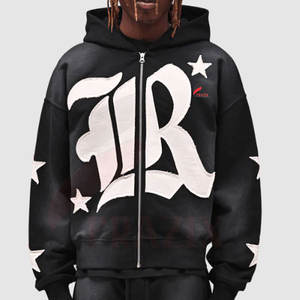 เสื้อมีฮู้ดซิปสีจางลงแดดสไตล์ฤดูหนาว - Product Image 3