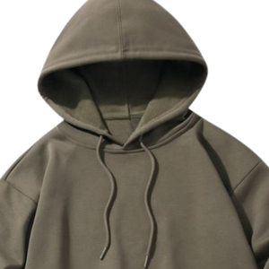 Sudadera con capucha de gran tamaño verde Premium, suéter de lana pesada Unisex, sudadera lisa, ropa de calle, Top informal holgado con capucha cálida para invierno - Product Image 4