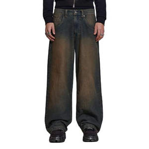 <b>Jeans</b> High Quality Denim <b>Jeans</b> Pants Streetwear Retro Loose Trousers Baggy <b>Jeans</b> for Men - Product Image 6