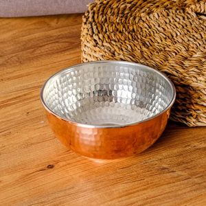 ACMI-Tazón redondo de cobre pulido de diseño simple para comida, hogar y utensilios de cocina, tazón de mezcla de metal a precio mayorista para fiestas - Product Image 5