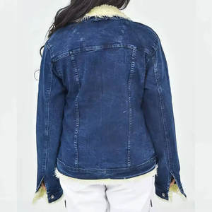 Veste à col rabattu avec boutons couverts pour femmes Vêtements de plein air respirant Prix bon marché Logo personnalisé Veste en jean respirant pour femmes - Product Image 2