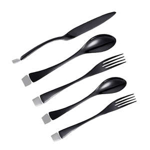 El mejor juego de cubiertos de acero inoxidable moderno, 4 piezas de estilo americano con un elegante diseño chapado en oro - Product Image 4