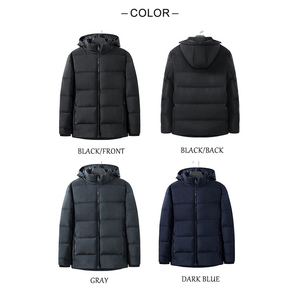 Chaqueta con capucha de burbuja de invierno de alta calidad para hombre, a prueba de viento, estampado a la moda, logotipo personalizable, ropa informal estilo Hip Hop, soporte fino XL - Product Image 2