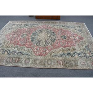 Tapis vintage 6,4x9,5 pi (196x291 cm), tapis persan turc rouge - Product Image 3