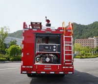 Camion de pompiers de sauvetage 4x2 robuste avec pompe à incendie, prêt à être expédié en 2026