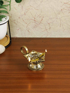 Diya ทองเหลืองตกแต่ง akhand Diya สำหรับตกแต่งบริษัทผลิตที่ใหญ่ที่สุด - Product Image 5