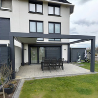 Pérgola Bioclimática Retráctil de Aluminio con Techo Automático Impermeable y Detección de Viento para Exteriores de Villas