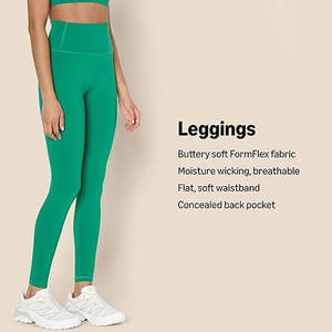 Leggings de yoga taille haute pour femmes, taille plus, logo personnalisé, taille unie, respirant, écologique, spandex/nylon, séchage rapide, contrôle du ventre - Product Image 2