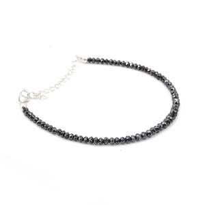 Pulsera de cuentas de diamante negro AAA+ con circonita y perla, dije religioso de tenis de moda para fiestas - Product Image 2
