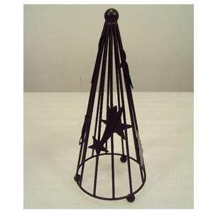 Arbre de Noël en fil métallique avec base en bois dessus de table de Noël décoratif pour une utilisation à la maison - Product Image 4